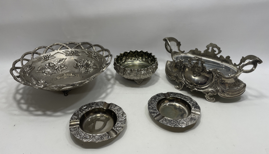 GÜMÜŞ KAPLAMA ANTİKA OBJE LOTU