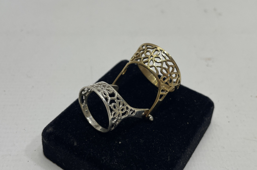 GÜMÜŞ ÜZERİ ALTIN KAPLAMA EKLEM YÜZÜĞÜ