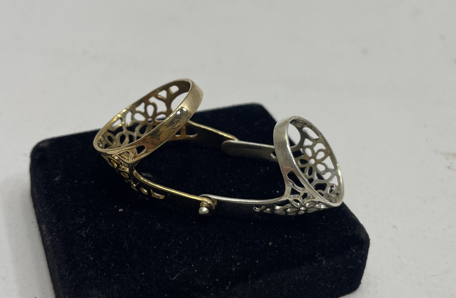 GÜMÜŞ ÜZERİ ALTIN KAPLAMA EKLEM YÜZÜĞÜ