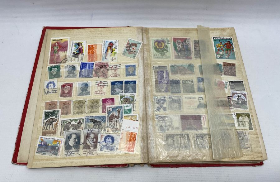 İÇİNDE PULLARI BULUNAN ANTİKA PUL ALBÜMÜ - HAZIR PUL KOLEKSİYONU