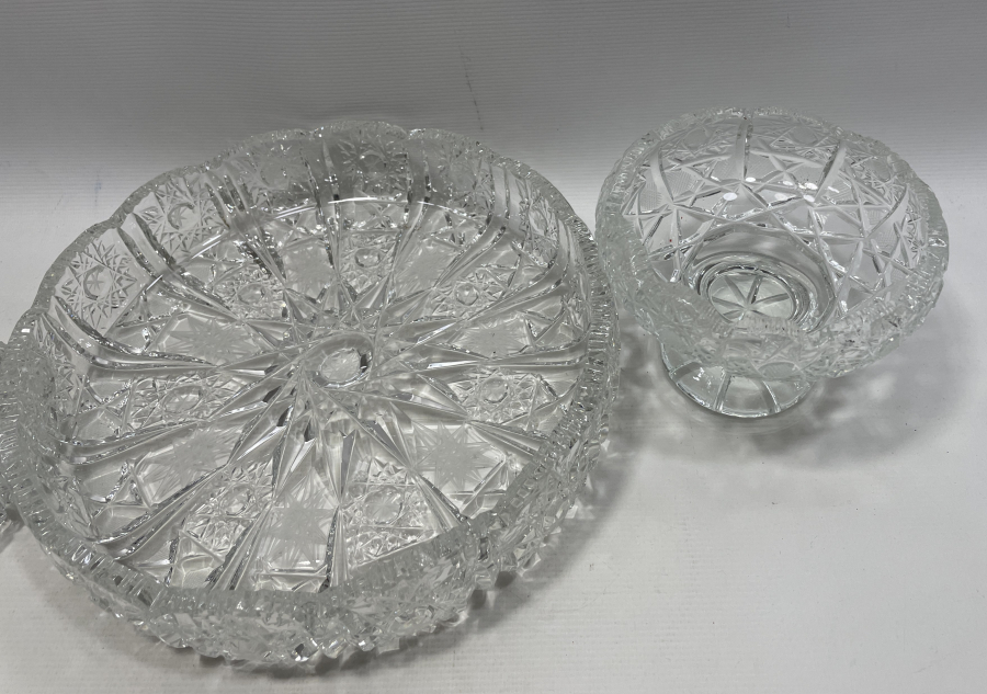 KRİSTAL KESME ANTİKA CAM OBJE LOTU