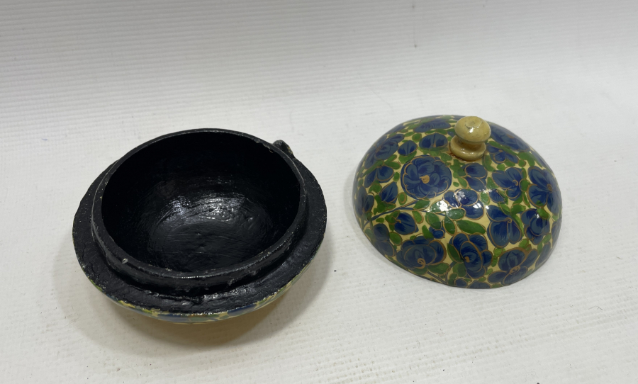 OSMANLI DÖNEMİ ÇOK NADİR ALTIN VERMEYLİ PAPİER MACHE TESPİH KUTUSU