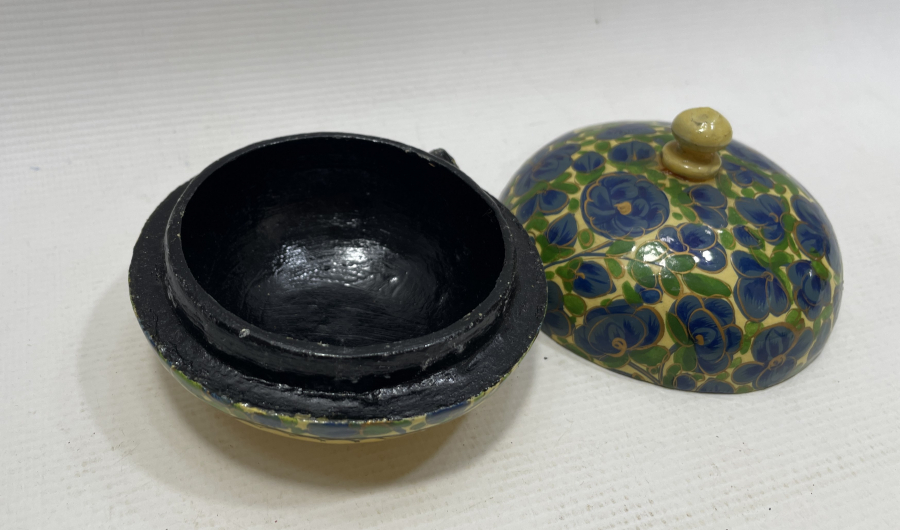 OSMANLI DÖNEMİ ÇOK NADİR ALTIN VERMEYLİ PAPİER MACHE TESPİH KUTUSU