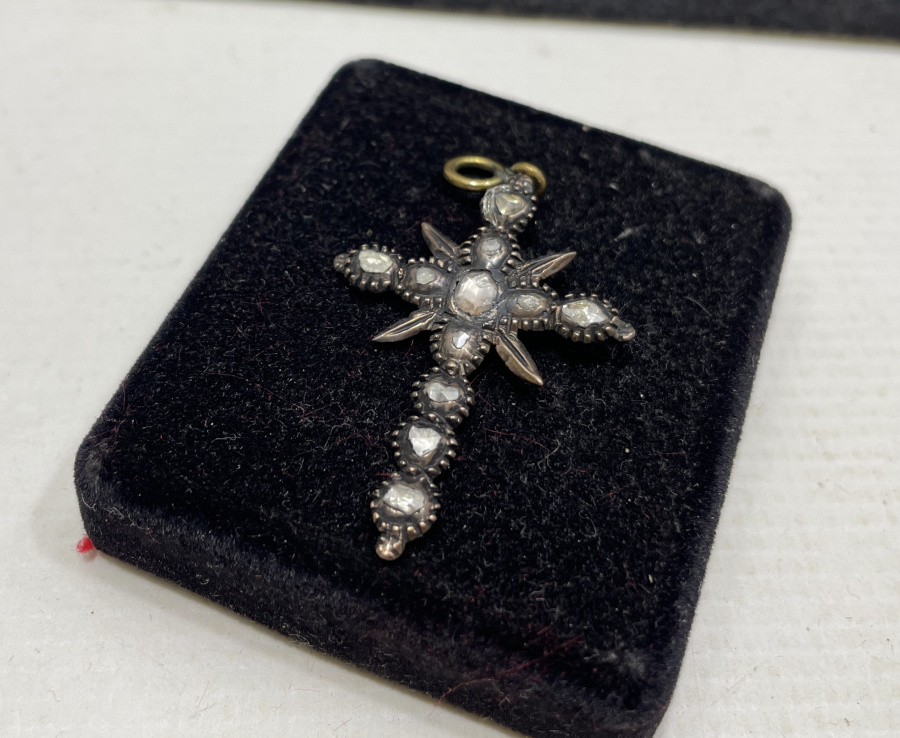 OSMANLI DÖNEMİ ELMASLI ALTIN HAÇ