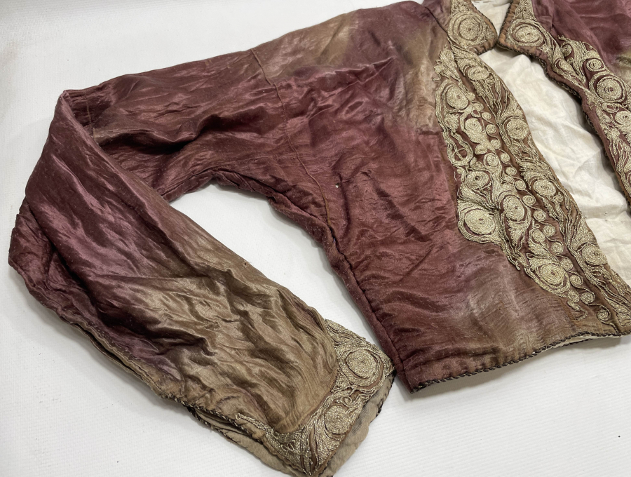 OSMANLI DÖNEMİ GÜMÜŞ SIRMA İŞÇİLİKLİ GELİN CEPKENİ