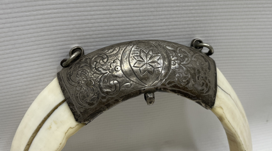 OSMANLI DÖNEMİ GÜMÜŞTEN MAMUL ŞAMAN İŞİ BÜYÜK BOY AT SÜSÜ