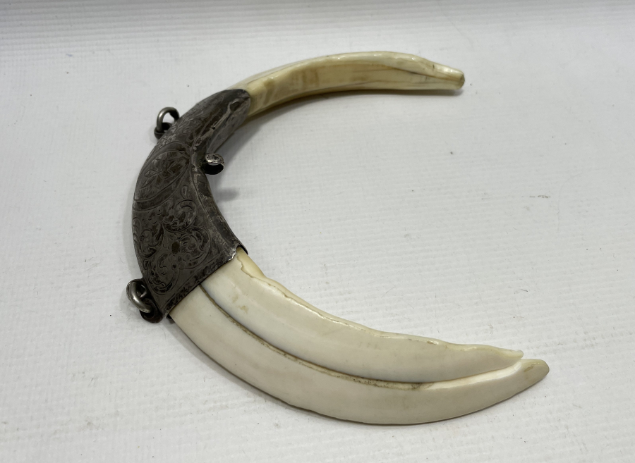 OSMANLI DÖNEMİ GÜMÜŞTEN MAMUL ŞAMAN İŞİ BÜYÜK BOY AT SÜSÜ