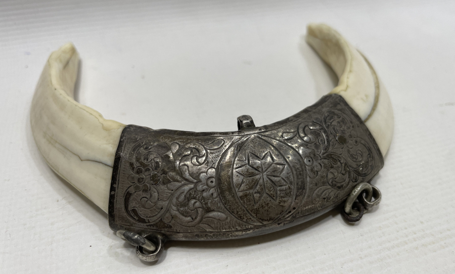 OSMANLI DÖNEMİ GÜMÜŞTEN MAMUL ŞAMAN İŞİ BÜYÜK BOY AT SÜSÜ