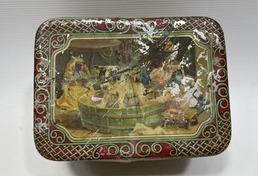 OSMANLI DÖNEMİ YAVRUYAN VE İSACYAN YAPIMI ÇOK NADİR ÇAY KUTUSU