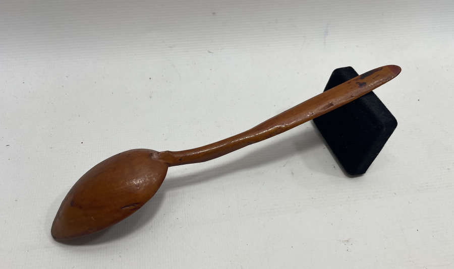 ÜZERİ OSMANLICA BEYİT YAZILI EL BOYAMA TAHTA KAŞIK