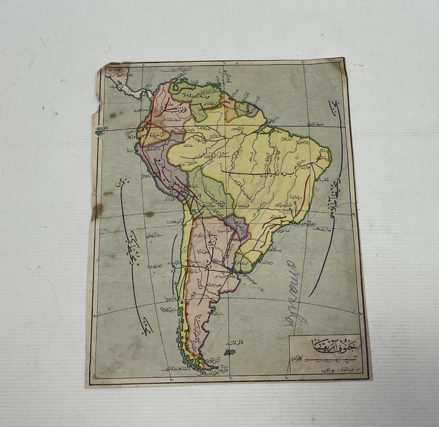 OSMANLI DÖNEMİ GÜNEY AMERİKA KITASI HARİTASI