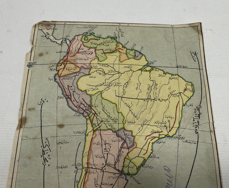 OSMANLI DÖNEMİ GÜNEY AMERİKA KITASI HARİTASI