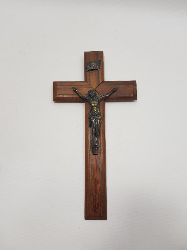 1929 TARİHLİ ÇARMIHA GERİLMİŞ HAZRETİ İSA HEYKELİ - CRUCIFIX 