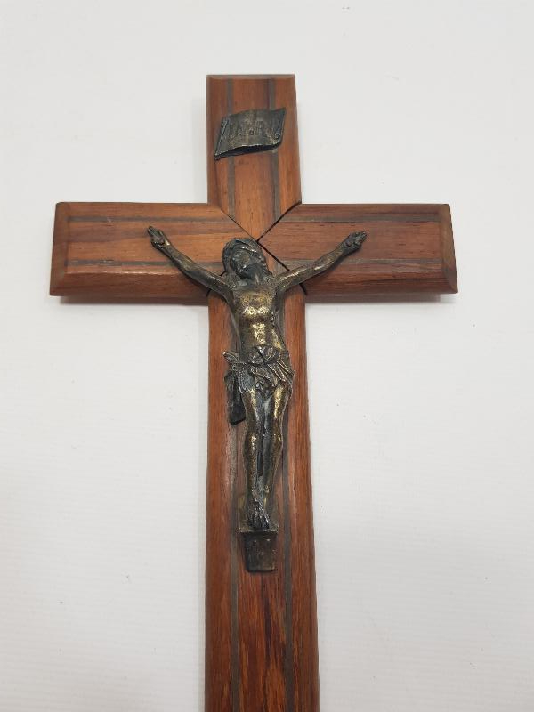 1929 TARİHLİ ÇARMIHA GERİLMİŞ HAZRETİ İSA HEYKELİ - CRUCIFIX 