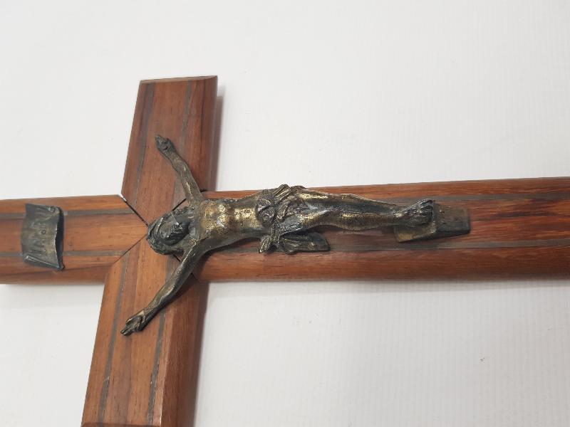 1929 TARİHLİ ÇARMIHA GERİLMİŞ HAZRETİ İSA HEYKELİ - CRUCIFIX 
