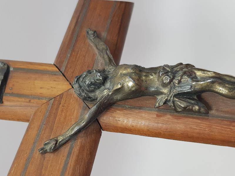 1929 TARİHLİ ÇARMIHA GERİLMİŞ HAZRETİ İSA HEYKELİ - CRUCIFIX 