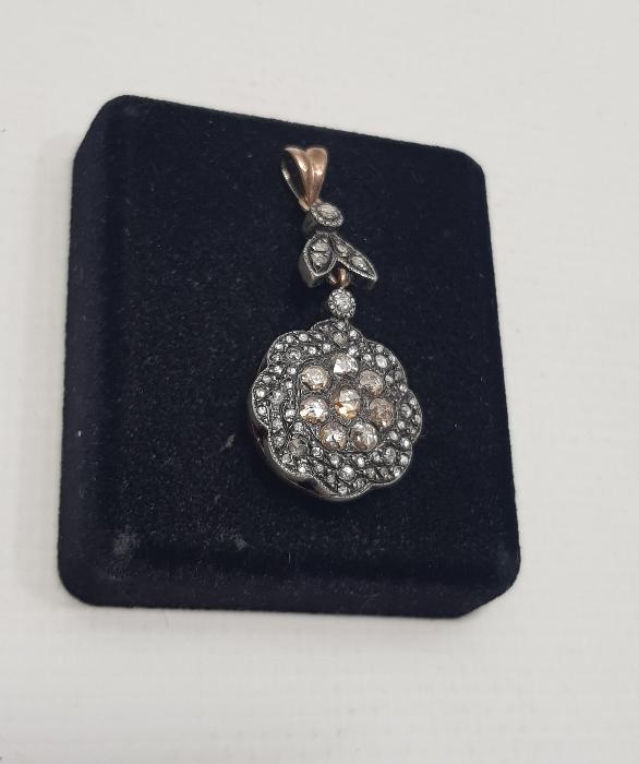 ANTİKA PIRLANTA KOLYE UCU