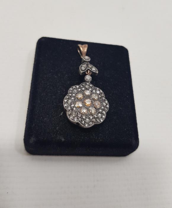 ANTİKA PIRLANTA KOLYE UCU