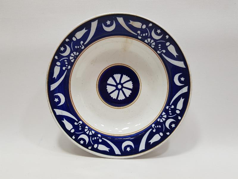 OSMANLI DÖNEMİ AY YILDIZLI PORSELEN TABAK