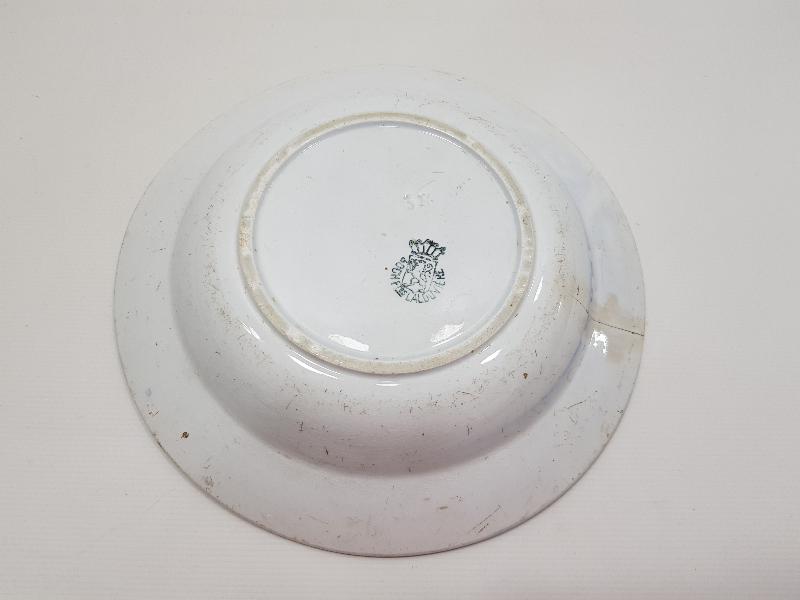 OSMANLI DÖNEMİ AY YILDIZLI PORSELEN TABAK