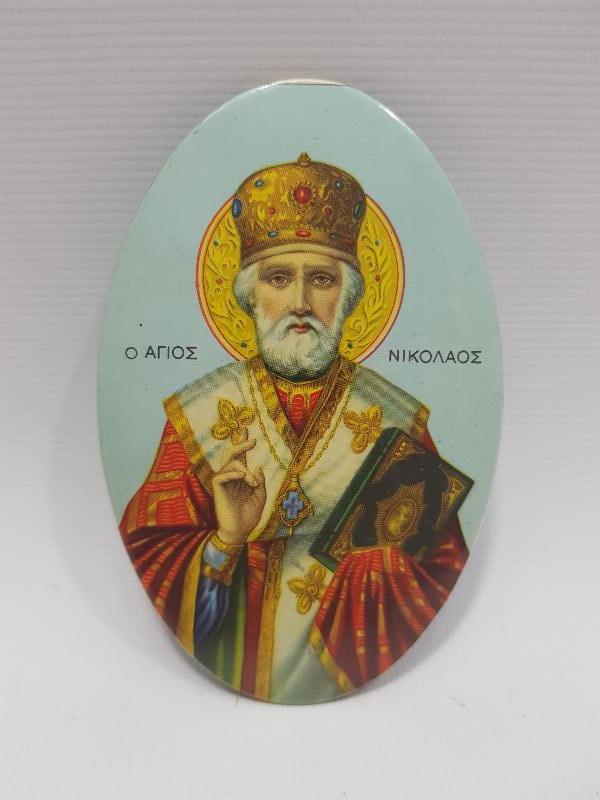 OSMANLI DÖNEMİ AZİZ NİKOLA TEMALI TENEKE İKONA