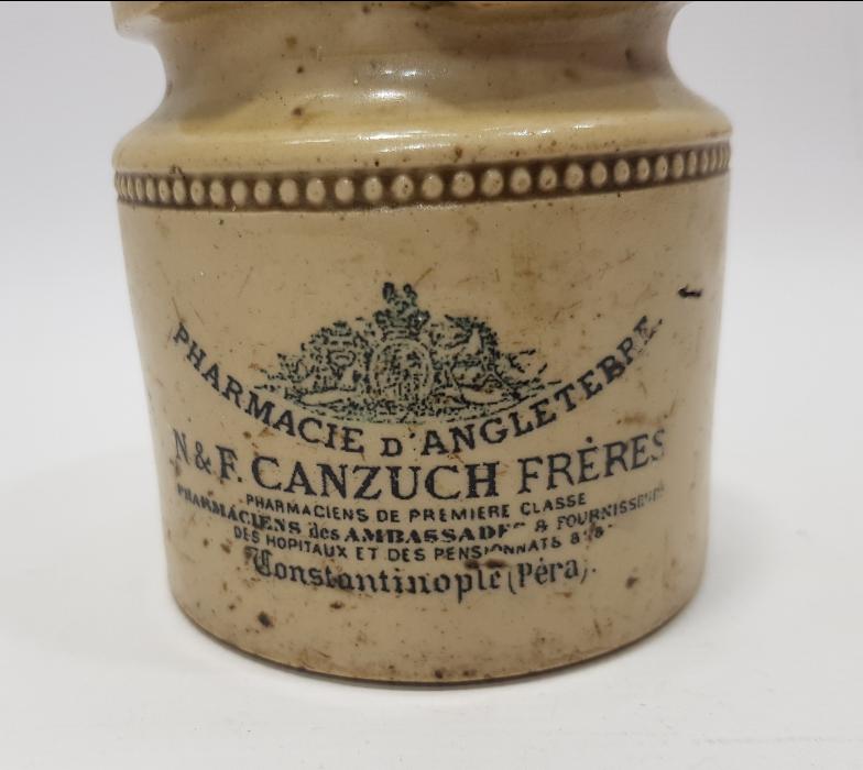 OSMANLI DÖNEMİ CANZUCH FRERES CONSTANTINOPLE İLAÇ ŞİŞESİ