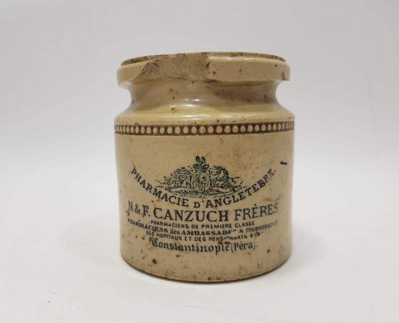 OSMANLI DÖNEMİ CANZUCH FRERES CONSTANTINOPLE İLAÇ ŞİŞESİ