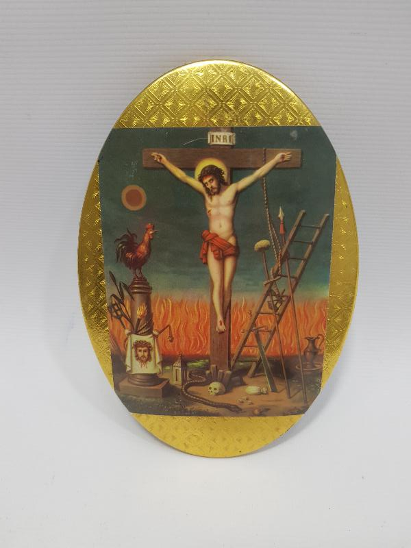 OSMANLI DÖNEMİ HAZRETİ İSA TEMALI TENEKE İKONA