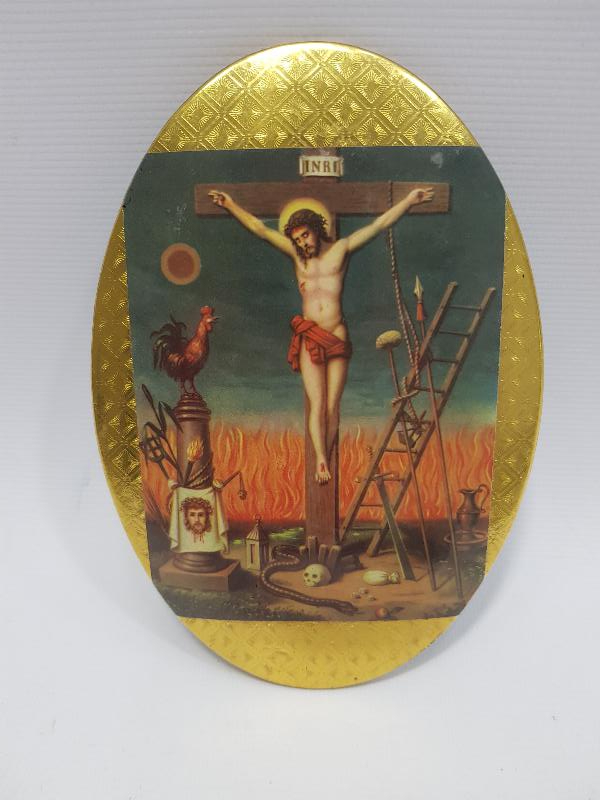 OSMANLI DÖNEMİ HAZRETİ İSA TEMALI TENEKE İKONA