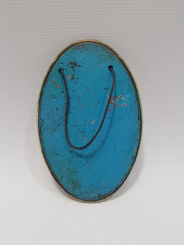 OSMANLI DÖNEMİ RUM İŞİ AZİZ TASVİRLİ TENEKE İKONA