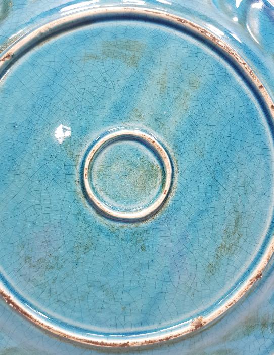 SANATÇI İŞİ ANTİKA SERAMİK KAHVE TEPSİSİ