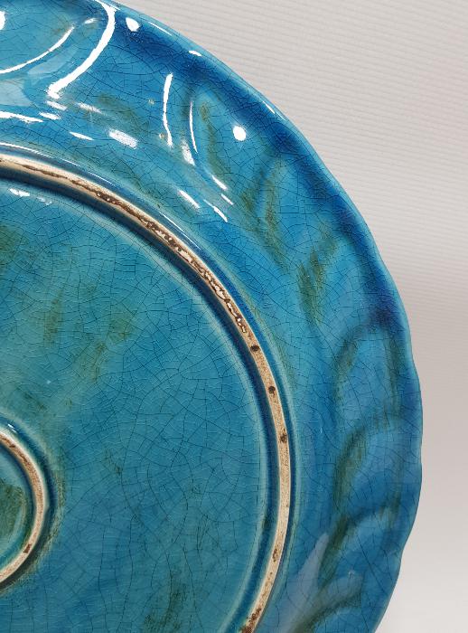 SANATÇI İŞİ ANTİKA SERAMİK KAHVE TEPSİSİ