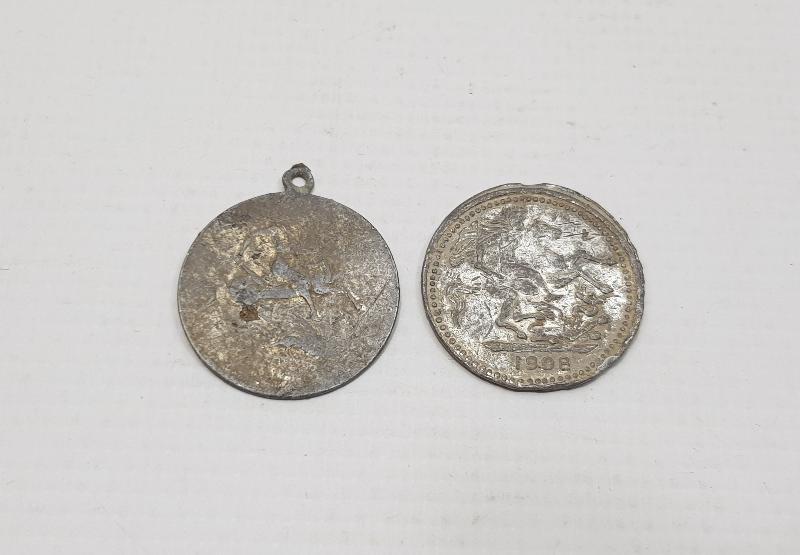 1908 TARİHLİ İKİ ADET MADALYON