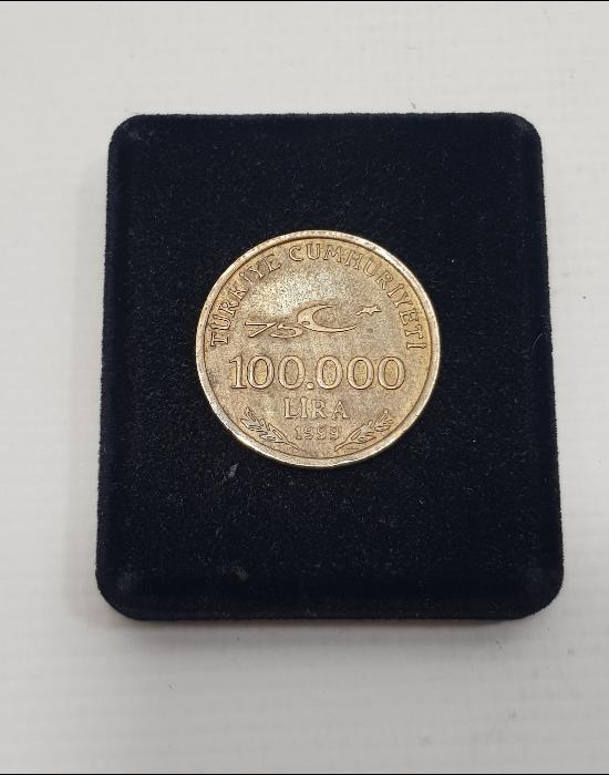 8,30 GRAM AĞIRLIKTA 1999 TARİHLİ NADİR EROR 100.000 LİRA