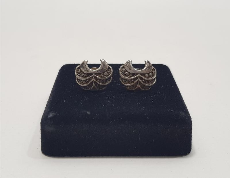 ANTİKA GÜVERSE İŞÇİLİKLİ GÜMÜŞ KÜPE 