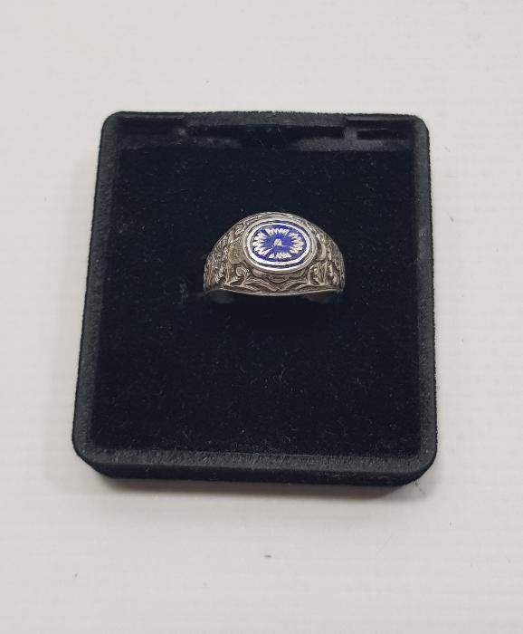 OSMANLI DÖNEMİ MİNELİ GÜMÜŞ YÜZÜK