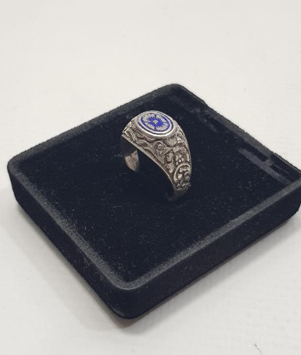 OSMANLI DÖNEMİ MİNELİ GÜMÜŞ YÜZÜK