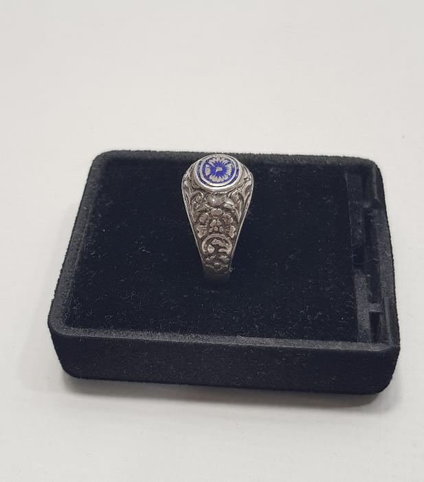 OSMANLI DÖNEMİ MİNELİ GÜMÜŞ YÜZÜK