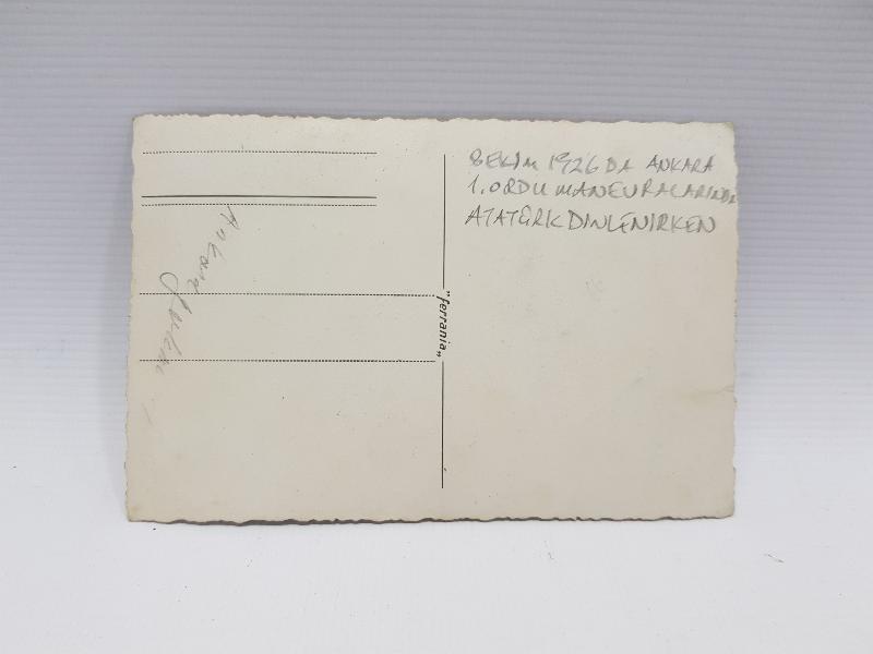 1926 MUSTAFA KEMAL ATATÜRK ANKARA MANEVRALARINDA DİNLENİRKEN FOTOĞRAF