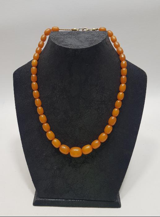 ANTİKA DAMLA KEHRİBAR GERDANLIK