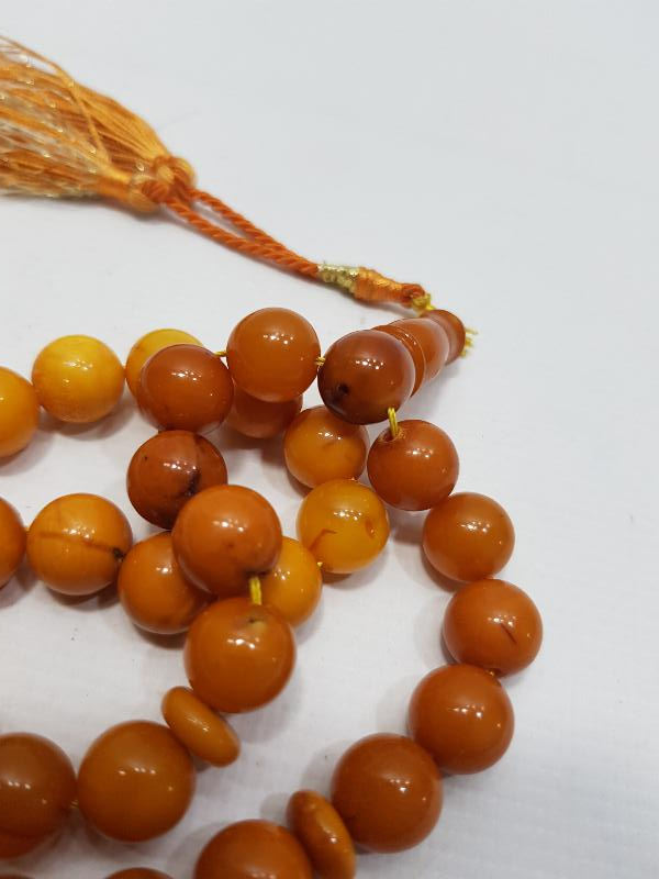 ANTİKA DAMLA KEHRİBAR TESPİH