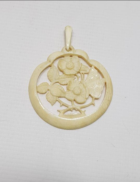 ANTİKA FİL DİŞİ KOLYE UCU