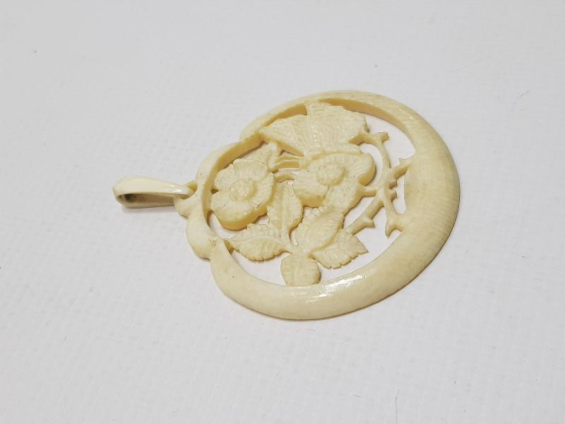 ANTİKA FİL DİŞİ KOLYE UCU