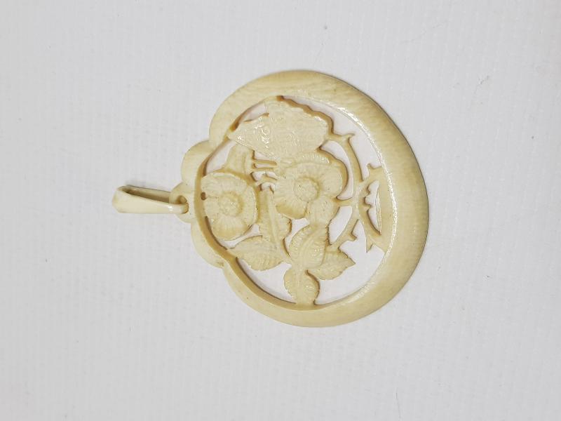 ANTİKA FİL DİŞİ KOLYE UCU