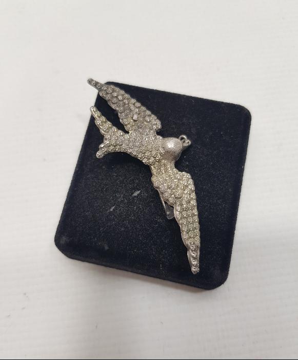 ANTİKA KIRLAGIÇ FORMLU GÜMÜŞ BROŞ