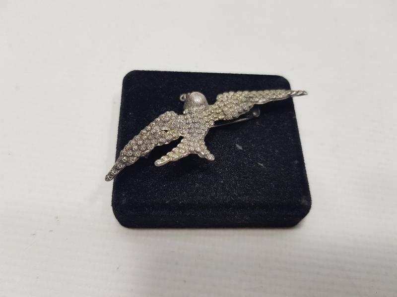 ANTİKA KIRLAGIÇ FORMLU GÜMÜŞ BROŞ