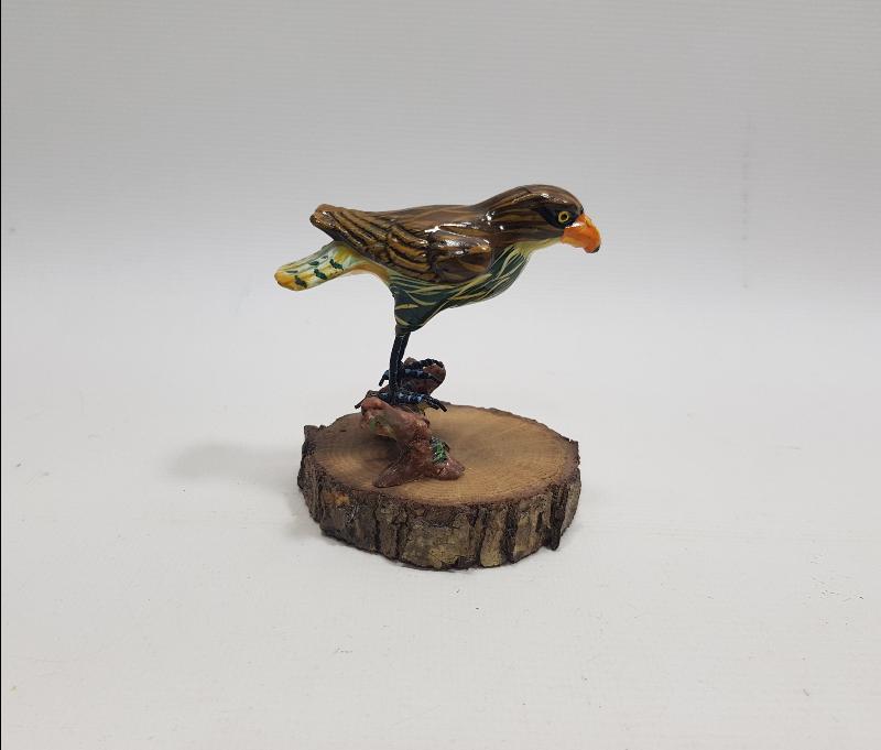 ANTİKA PAPIER MACHE KUŞ FİGÜRÜ