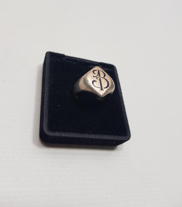 B İNİSİYALLİ ANTİKA GÜMÜŞ YÜZÜK