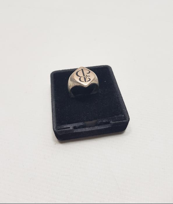 B İNİSİYALLİ ANTİKA GÜMÜŞ YÜZÜK