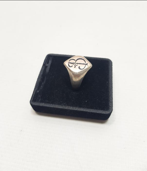 B İNİSİYALLİ ANTİKA GÜMÜŞ YÜZÜK